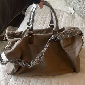 NWT Brandy Melville brown khaki duffle bag